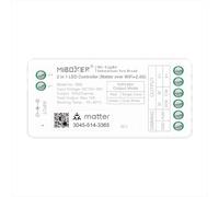 LIGHTEU, Miboxer Matter Over WiFi + 2,4 GHz 2 en 1 DC12-24 V Contrôleur LED Mat Support App Télécommande Matter Smarthome, SM2
