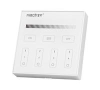 LIGHTEU, Milight Miboxer DC3V 2,4 GHz Panneau tactile mural Télécommande de gradation de luminosité 4 zones Compatible avec les contrôleurs d'ampoules blanches Milight doubles, B1