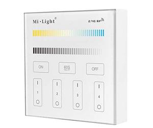 LIGHTEU®, Milight Miboxer DC3V Smart Panel Télécommande 4 Zones 2,4 GHz RF Température de couleur et luminosité B2