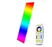 LIGHTEU®, RGB + CCT Panneau LED 120x30cm 36W 24V RGB + 2700-6000K couleur et température de couleur ajustables avec alimentation Télécommande Milight 4 zones FUT092 et récepteur FUT045, plafonnier