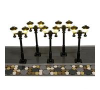 LightGo Brick Street Light Kit DIY pour bâtiments modulaires Lego - Lot de 5 lumières pour personnaliser la disposition de votre ville, Plug & Play (Duo Noir)