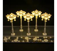 LightGo Brick Street Light Kit DIY pour bâtiments modulaires Lego - Lot de 5 lumières pour personnaliser la disposition de votre ville, Plug & Play (Quad Blanc)