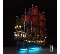 LightGo Kit LED pour Black Pearl compatible avec Lego 10365 Captain Jack Sparrow's Pirate Ship | Briques d'éclairage uniquement non incluses (version à distance)