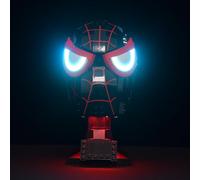 LightGo Kit LED pour Spider-Man compatible avec le masque Lego 76329 de Miles Morales | Briques d'éclairage uniquement non incluses