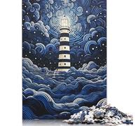 Lighthouse Art Puzzle 1000 Pièces Educa Jouet en Bois Jeu D'Intelligence Décoration Intérieure Jeu Éducatif Challenge Toy Adultes & Enfants des 14 Ans 1000pcs (75x50cm)