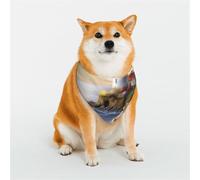 Lighthouse Bandana pour chien Motif peinture diamant Taille M Réglable Triangle Bavoirs Double réversible Lavable Mouchoir quotidien pour chien de taille moyenne et grande