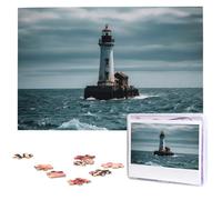 Lighthouse - Casse-tête de 1 000 pièces personnalisés avec sac de rangement - Puzzle photo stimulant pour décoration d'intérieur familiale (74,9 x 50 cm)