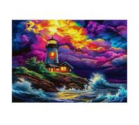 Lighthouse Cloud Wave Puzzle, 1000 Pièces Jeu D'intérieur Adulte | 70x50cm Carton, Exercice Mental, Découpe Précise, Amateurs De Puzzles, Réduction Du Stress
