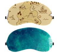 Lighthouse Cove Lot de 2 masques de sommeil pour dormir sur le côté, masque de nuit sans pression oculaire, pare-soleil réglable Vert