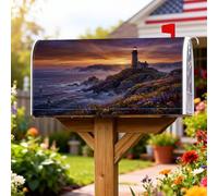 Lighthouse Housses de boîte aux lettres magnétique pour décoration de jardin, terrasse, 53,3 x 64,9 cm, bleu océan naturel