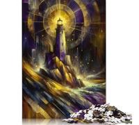 Lighthouse in Golden Light Puzzle 1000 Pièces Educa Jouet en Bois Cadeau Unique Décoration Intérieure Jeu Éducatif Challenge Toy Adultes & Enfants des 14 Ans 1000pcs (75x50cm)