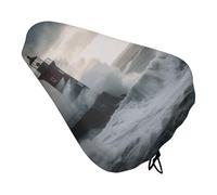 Lighthouse In Storm Housse de siège de vélo extra douce et confortable Protection contre la pluie et le soleil Protection durable anti-poussière pour VTT de ville
