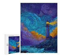 Lighthouse in Stormy Night Puzzle 500 Pièces Educa Jouet en Bois Cadeau Unique Décoration Intérieure Jeu Éducatif Challenge Toy Adultes Et Enfants À Partir De 14 Ans 500 PCS