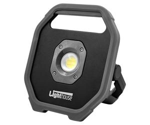 Lighthouse Lampe de poche LED rechargeable - 2 modes d'éclairage, 10 W, 1100 lumens et support inclinable à 180° - Câble USB-C inclus