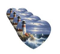 Lighthouse Lot de 4 cartes désodorisantes de voiture personnalisées pour homme et femme - Tablettes d'aromathérapie - Cartes parfumées à suspendre pour armoire de salle de bain