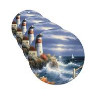 Lighthouse Lot de 4 cartes désodorisantes de voiture personnalisées pour homme et femme - Tablettes d'aromathérapie - Cartes parfumées à suspendre pour armoire de salle de bain