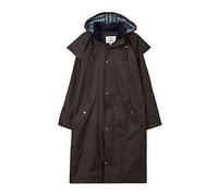 Lighthouse Manteau imperméable Stockman pour homme - Manteau d'extérieur long, doublé et coupe-vent, avec capuche amovible - Chocolate - L