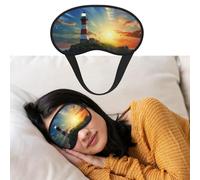 Lighthouse Masque pour les yeux en satin doux avec sangle élastique pour la sieste de voyage occultant pour homme et femme