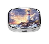 Lighthouse Mini pilulier en métal pour peinture diamant avec 2 compartiments