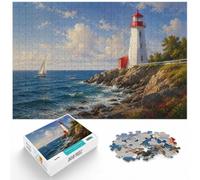 Lighthouse on Rocky Islet ｜ Reflected Lightho Puzzle, 1000 pièces | Pour les jours de pluie : ce puzzle pour adultes avec 1000 pièces convient aux loisirs calmes en intérieur.