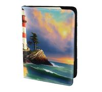 Lighthouse Porte-passeport avec impression de peinture diamant, essentiels de voyage, cartes et passeport, taille adaptée à tous les passeports standard