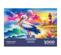 Lighthouse Puzzle 1000 Pieces Cadeau Unique Jeu Éducatif Challenge Toy À De Qualité Supérieure Peinture Art pour Adultes Et Enfants À Partir De 12 Ans 70x50cm/1000pcs