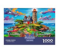 Lighthouse Puzzle 1000 Pieces Cadeau Unique Jeu Éducatif Challenge Toy À De Qualité Supérieure Peinture Art pour Adultes Et Enfants À Partir De 12 Ans 70x50cm/1000pcs