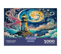 Lighthouse Puzzle 1000 Pièces Educa Jouet en Bois Cadeau Unique De l'art De La Décoration Jeu Éducatif Challenge Toy Adultes & Enfants des 14 Ans 70x50cm/1000pcs