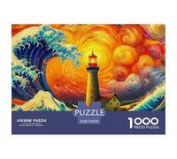 Lighthouse Puzzle 1000 Pièces Volumineuses Qualité Supérieure, Unicité, Jeu De Puzzle Difficile, Adapté Aux Hommes/Femmes, Adultes Et Personnes De Plus De 14 Ans 70x50cm/1000pcs