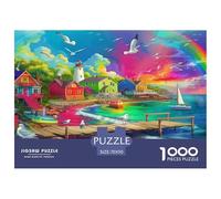 Lighthouse Puzzles 1000 Pièces Cadeau Unique Jeu Éducatif Challenge Toy À De Qualité Supérieure Peinture Art pour Adultes Enfants 70x50cm/1000pcs