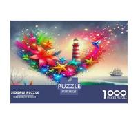 Lighthouse Puzzles 1000 Pieces Cadeau Unique Jeu Éducatif Défi Jouet À De Qualité Supérieure Peinture Art pour Adultes Enfants 38x26cm/1000pcs