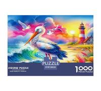 Lighthouse Puzzles 1000 Pièces Cadeau Unique Jeu Éducatif Défi Jouet À De Qualité Supérieure Peinture Art pour Adultes Et Enfants À Partir De 12 Ans 38x26cm/1000pcs