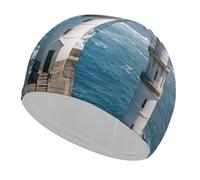 Lighthouse Sandbeach Bonnet de bain confortable pour réduire la traînée et protéger les cheveux, durable, doux, élastique, garde la coiffure inchangée pour homme et femme