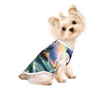 Lighthouse T-shirt léger pour chien imprimé peinture diamant d'été frais respirant vêtements extensibles sans manches pour animaux de compagnie