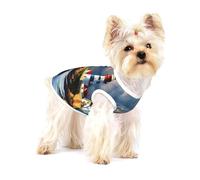Lighthouse T-shirt pour chien avec peinture diamant imprimé doux et respirant en coton sans manches
