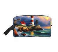 Lighthouse Trousse de toilette de voyage pour homme et femme Motif peinture diamant, blanc, Taille unique