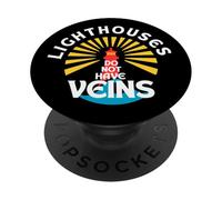 Lighthouses Do Not Have Veins Trophée de golf pour femme PopSockets PopGrip Adhésif
