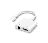 (Lighting 3.5mm Jack)2 in 1 load adapter, Lightning to 3.5mm Jack, cable separator for Apple iPhone, charge while listening to songs