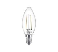 Philips ampoule LED Flamme E14 25W Blanc Chaud Dépolie, Verre, Lot de 2