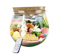 Lighting Glass Jar for Kid, Kids Handicrafts Night Light, Ecosystem Container, Educational Glass Jars, Boys, Girls, Room Decor, Thanksgiving, Easter, Birthday, Holiday, 5.51x5.51 inches