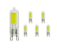 Lighting Lot de 5 ampoules LED G9 3,5 W 3000 K 400 lm Équivalent des ampoules halogènes 30 W 220 V Corps en verre Angle de 360°