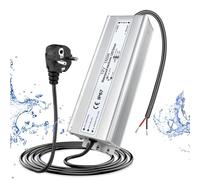 LightingWill Alimentation 12V 12,5A 150W IP67, Transformateur 220V 12V Étanche avec Prise, Convertisseur AC 220V vers DC 12 Volts, Transfo pour Bandes, Lampes et Projecteurs