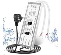 LightingWill Alimentation 12V 20,8A 250W IP67, Transformateur 220V 12V Étanche avec Prise, Convertisseur AC 220V vers DC 12 Volts, Transfo pour Bandes, Lampes et Projecteurs