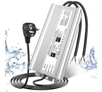 LightingWill Alimentation 12V 29,2A 350W IP67, Transformateur 220V 12V Étanche avec Prise, Convertisseur AC 220V vers DC 12 Volts, Transfo pour Bandes, Lampes et Projecteurs