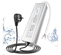 LightingWill Alimentation 12V 5A 60W IP67, Transformateur 220V 12V Étanche avec Prise, Convertisseur AC 220V vers DC 12 Volts, Transfo pour Bandes, Lampes et Projecteurs