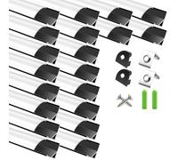LightingWill Profilé LED Aluminium en V 20 x 1 m Noir, Diffuseur Opalin, Canal LED pour Ruban LED, Kit avec Embouts et Clips, Dissipateur de Chaleur, Installation Facile