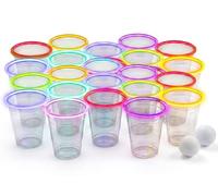 LightKit® | Kit de Gobelets Lumineux LED 53 cl | 22 Gobelets + 24 Sticks Fluos + 2 Balles | Jeu Lumineux Effet Néon | Idéal pour Anniversaires, Pool Party, Soirées & Événements | Original Corner