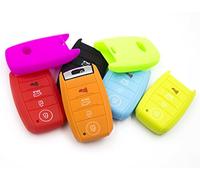 LIGHTKOREA Coque, étui de protection de Smart Key en silicone à 4 boutons - 1 pièce -pour Kia Soul Carnival Sedona Niro Sorento Sportage Rio Forte Optima Cerato Koup, bleu clair