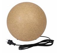 LightLogic Boule de jardin lumineuse 40 cm Sable IP65, lampe boule extérieure E27 sans ampoule, étanche avec câble 3 m, lumière extérieur LL BELO