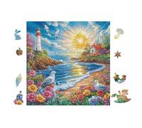 LightMaison on Plage Tropicale 100 Pièces Puzzle Débutant en Voitureton sans Déformation Facile Apprentissage Anti-Stress Passe-Temps Idée Cadeau Saint Valentin Premium 28x28cm